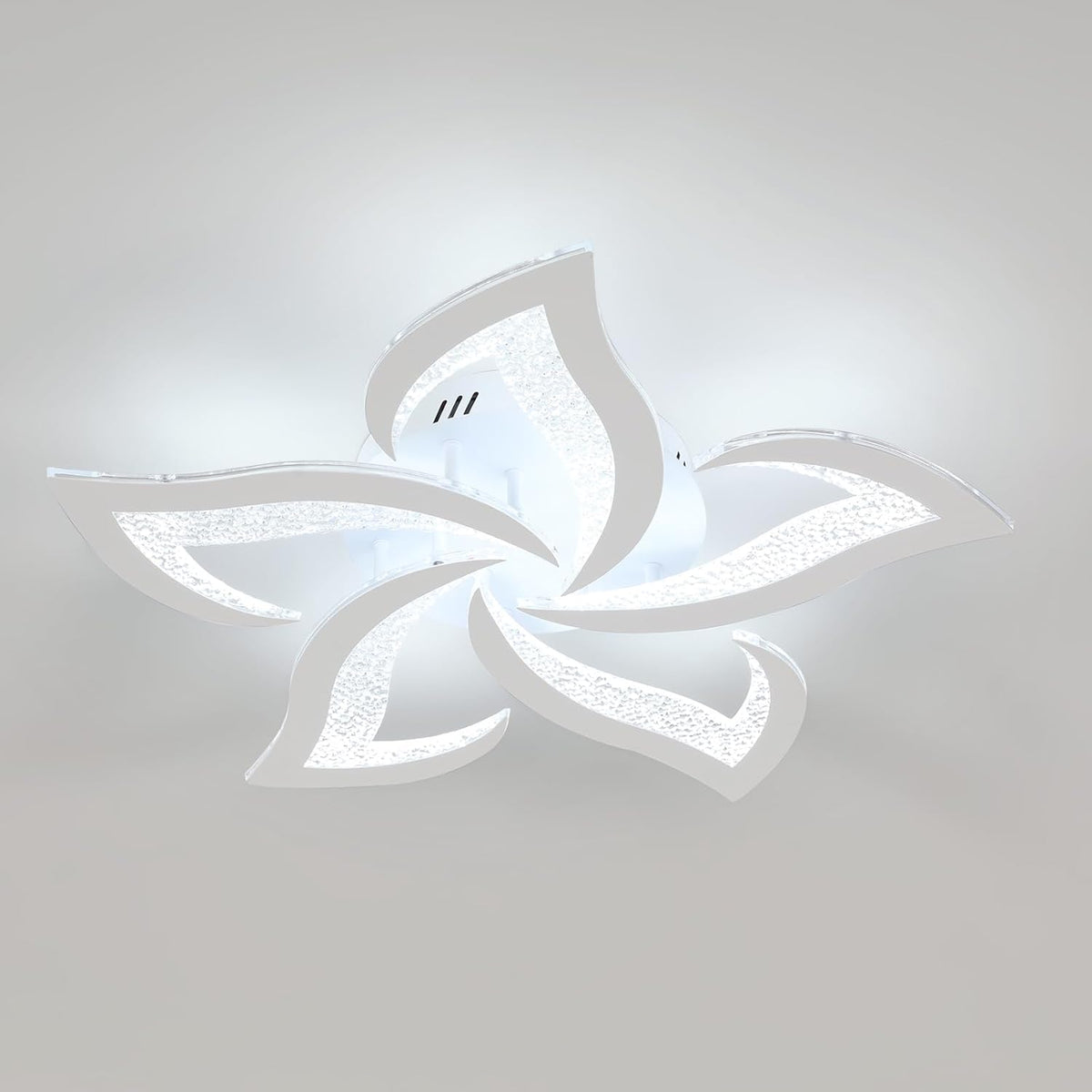 Comely Deckenlampe, LED Deckenleuchte 60W 6750LM, Kaltes Wei? 6500K Moderne Bl¨¹tenblatt Design f¨¹r Wohnzimmer K¨¹che Schlafzimmer Esszimmer, Dia 60cm