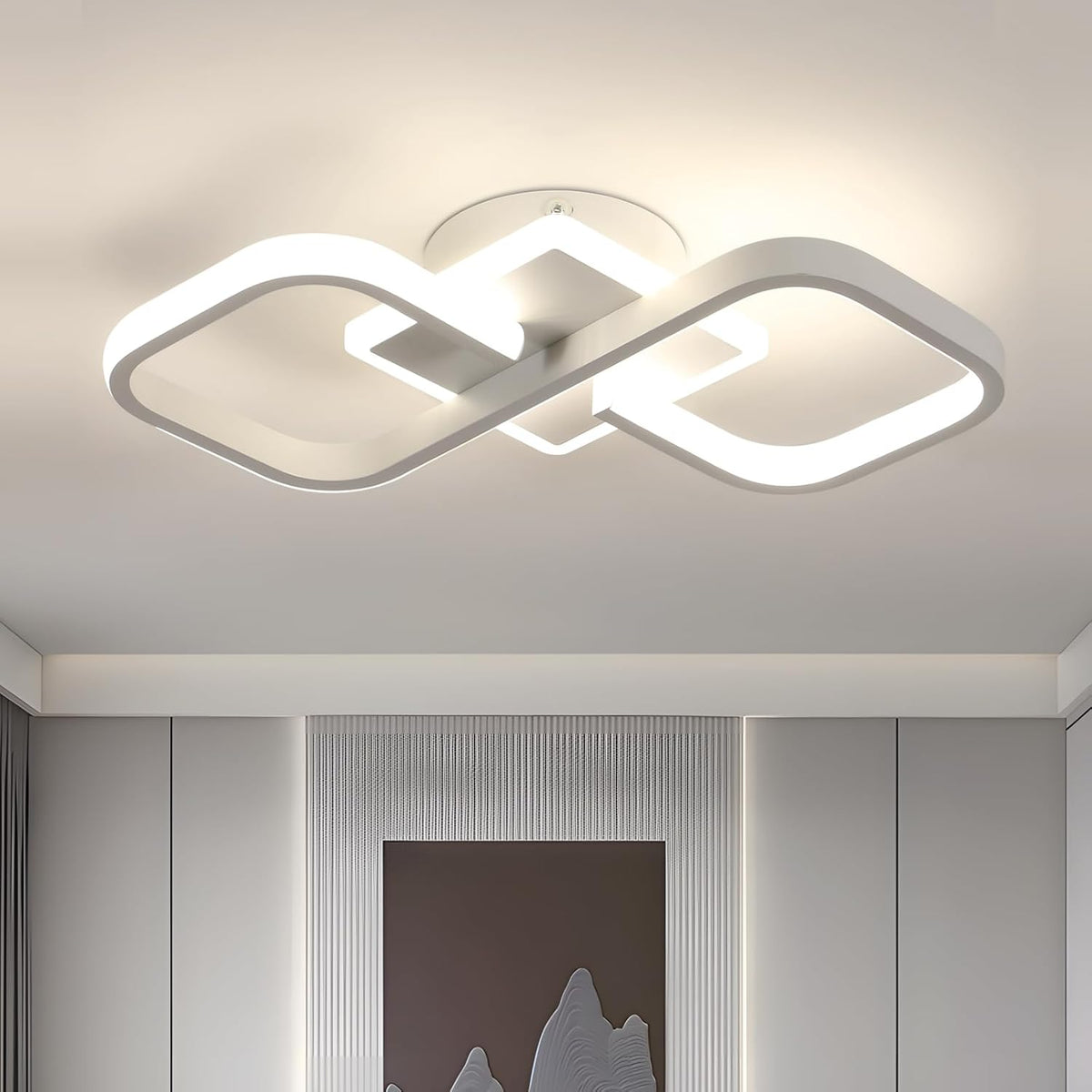 Comely LED Deckenleuchte, 36W 4000LM Quadratische Deckenlampe Modern, 4500K Neutralwei? Deckenbeleuchtung LED Acryl f¨¹r Wohnzimmer Schlafzimmer Esszimmer Flur K¨¹che, Wei?
