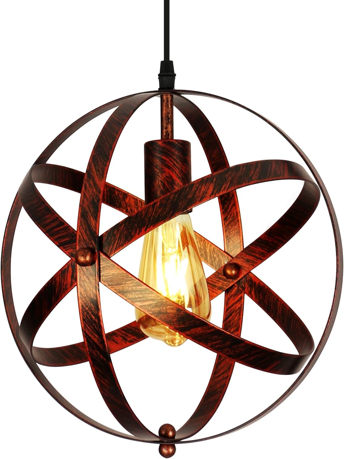 Comely Modern Industrielle Pendelleuchte, 1 Flammige H?ngeleuchte Esstisch, E27 Kronleuchter Vintage, Deckenleuchte Vintage aus Eisen f¨¹r Wohnzimmer, Esszimmer, K¨¹che, Schlafzimmer, Bar